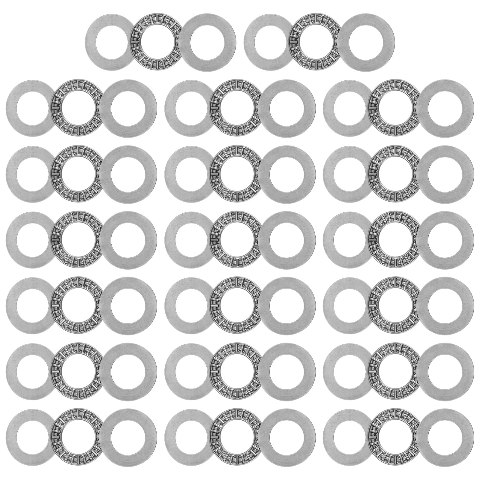 Uxcell AXK2035 Thrust Needle Roller Bearings 20x35x2mm Chrome Steel