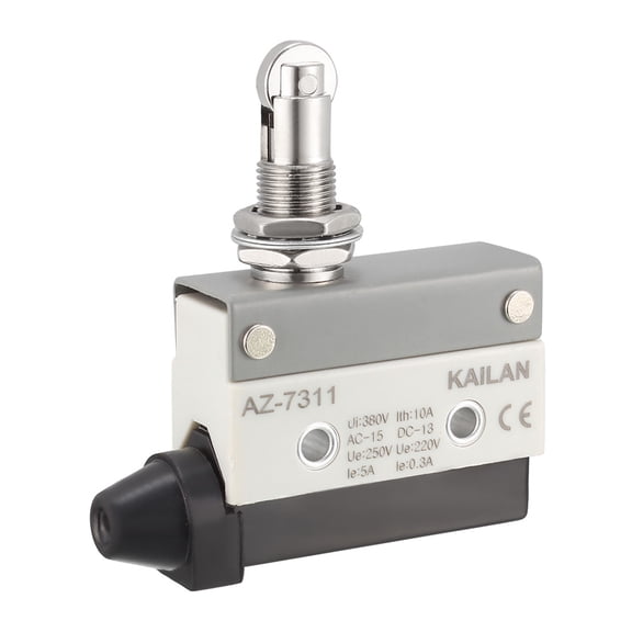 Uxcell AZ-7311 1NC+1NO Momentary Panel Mount Roller Plunger Micro Limit Switches