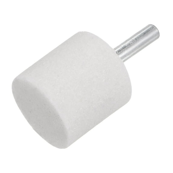 Uxcell Abrasive Cylindrical Mounted Stone Grinding Bits White Corundum 1/4" Shank 1.10" Dia 10 Pack
