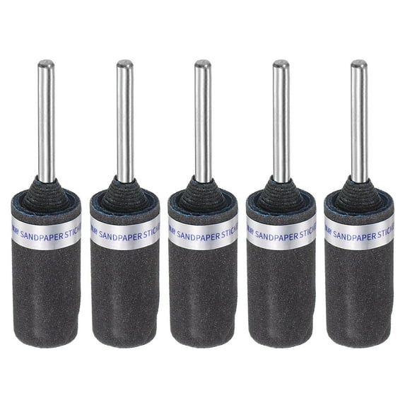 Uxcell Abrasive Sandpaper Rolls 240 Grit 3mm Shank Sanding Drums Sleeves for Woodworking Polishing 5 Pack