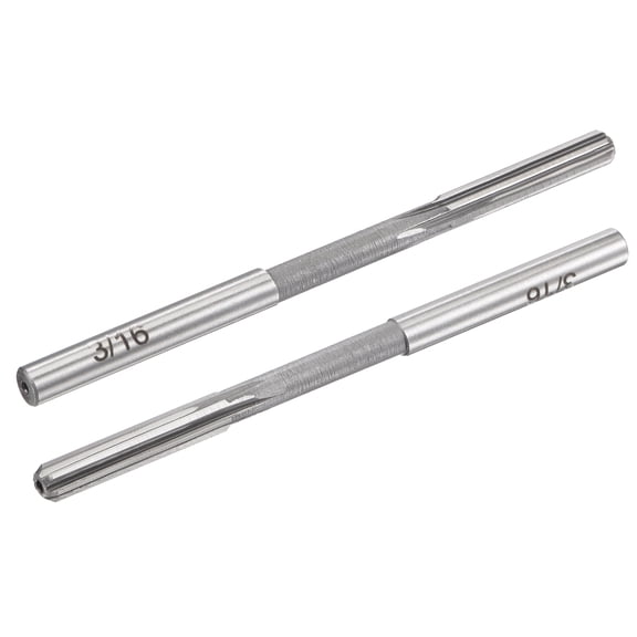 Uxcell Accuracy Straight Flutes HSS Lathe Machine Chucking Reamers 2Pcs 3/16"