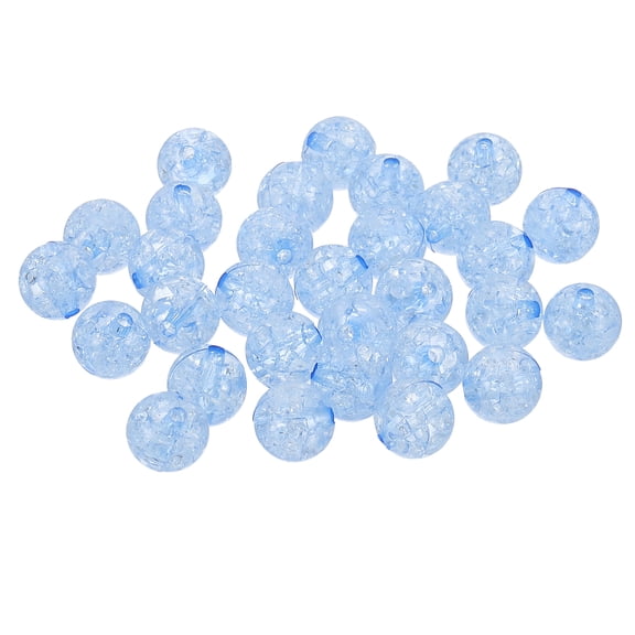 Uxcell 60Pcs Acrylic Beads, Cute Beads Bulk Spacer Bead Bubble Ab Crystal Plastic Candy Loose Round Pearl Bead , Blue