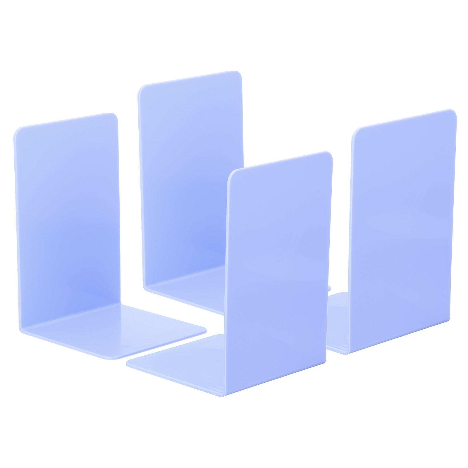 Uxcell Acrylic Bookends, 4 Pack Lshaped Book Ends for Shelves Desktop