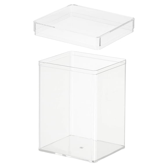 Uxcell Acrylic Box with Lid, Clear Acrylic Display Boxes Plastic Square Cube Containers Storage Organizer 2.56"x2.17"x3.74"