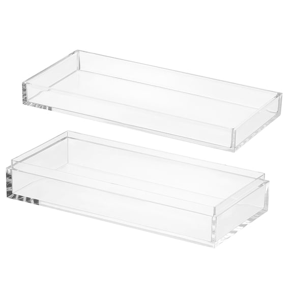 Uxcell Acrylic Box with Lid, Clear Acrylic Display Boxes Plastic Square Cube Containers Storage Organizer 5.91"x2.76"x1.38"
