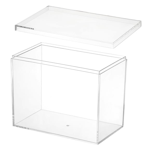 Uxcell Acrylic Box with Lid, Clear Acrylic Display Boxes Plastic Square ...