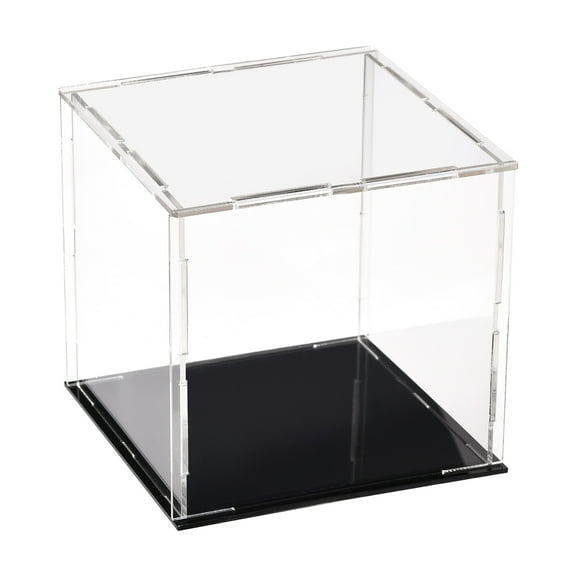 Uxcell Acrylic Clear Display Case Box Dustproof Protection Showcase Cube Collectibles Show Box 3.9x3.9x3.9inch