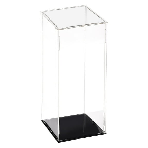 Uxcell Acrylic Clear Display Case Box Dustproof Protection Showcase Cube Collectibles Show Box 10x10x30cm