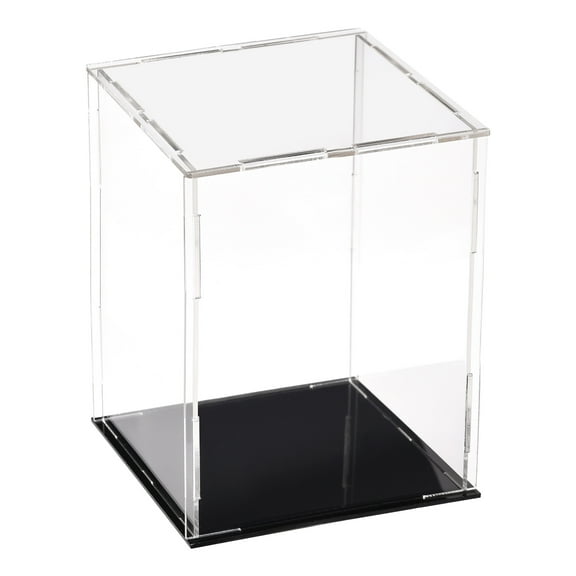Uxcell Acrylic Clear Display Case Box Dustproof Protection Showcase Cube Collectibles Show Box 3.9x3.9x5.9inch