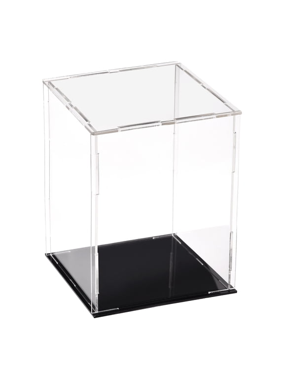 Uxcell Acrylic Clear Display Case Box Dustproof Protection Showcase Cube Collectibles Show Box 3.9x3.9x5.9inch