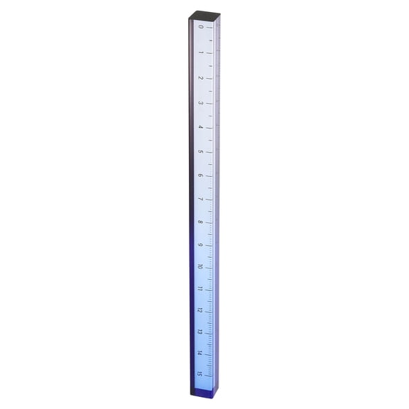Uxcell Acrylic Clear Straight Rulers 15cm Metric Transparent Gradient Three-Dimensional Plastic Ruler Square Cube Measuring Tool for Classroom Office, Blue-Gray