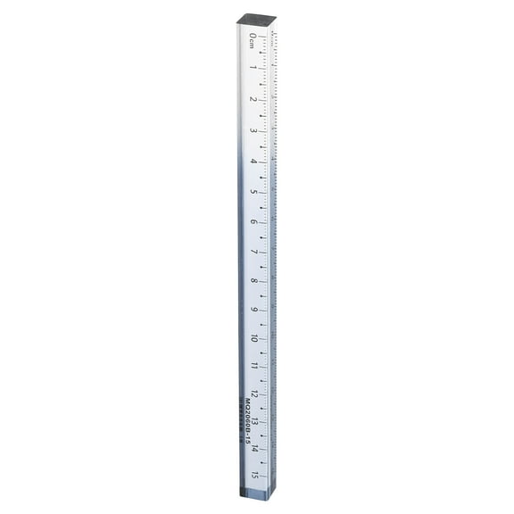 Uxcell Acrylic Clear Straight Rulers 15cm Metric Transparent Gradient Three-Dimensional Plastic Ruler Square Cube Measuring Tool for Classroom Office, Gray