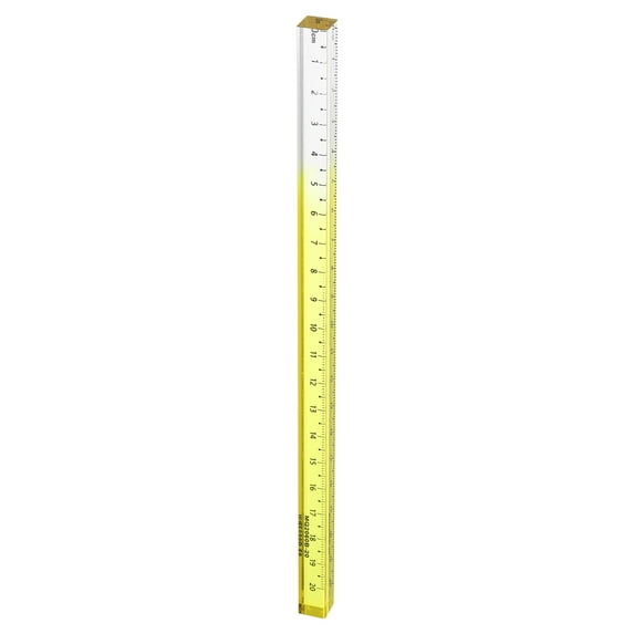 Uxcell Acrylic Clear Straight Rulers 20cm Metric Transparent Gradient Three-Dimensional Plastic Ruler Square Cube Measuring Tool for Classroom Office, Yellow