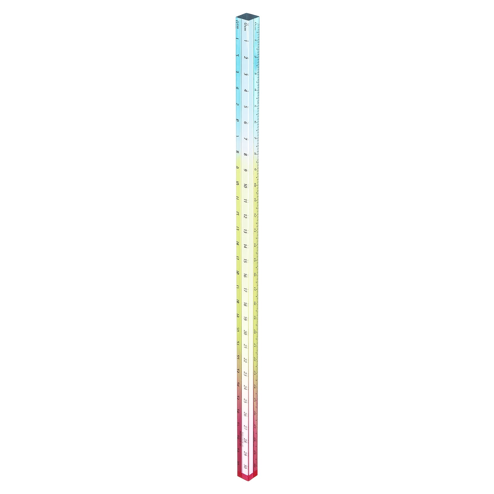 Uxcell Acrylic Clear Straight Rulers 30cm Metric Transparent Gradient ...
