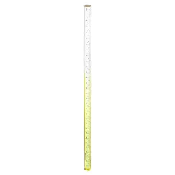 Uxcell Acrylic Clear Straight Rulers 30cm Metric Transparent Gradient Three-Dimensional Plastic Ruler Square Cube Measuring Tool for Classroom Office, Yellow