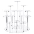 thumbnail image 1 of Uxcell Acrylic Cupcake Stand for 15 Cupcakes, Dessert Stand Pastry Serving Platter for Wedding Birthday Tea Party, 1 of 6