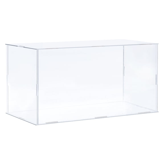 Uxcell Acrylic Display Case Plastic Box Cube Storage Box Assemble Dustproof Showcase 12.2x6.3x6.1 Inch