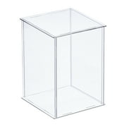 Uxcell Acrylic Display Case Plastic Box Cube Storage Box Assemble Dustproof Showcase 4.3x4.3x6.1 Inch