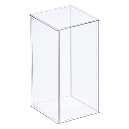 Uxcell Acrylic Display Case Plastic Box Cube Storage Box Assemble Dustproof Showcase 4.3x4.3x8 Inch