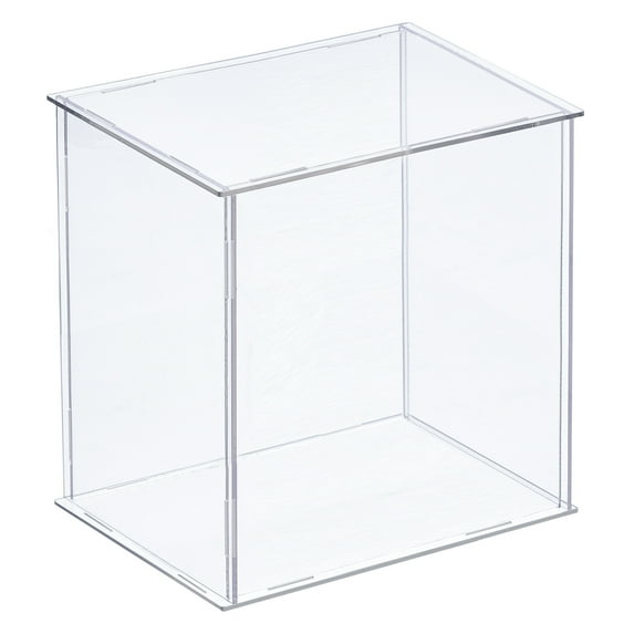 Uxcell Acrylic Display Case Plastic Box Cube Storage Box Assemble Dustproof Showcase 6.3x4.3x6.1 Inch
