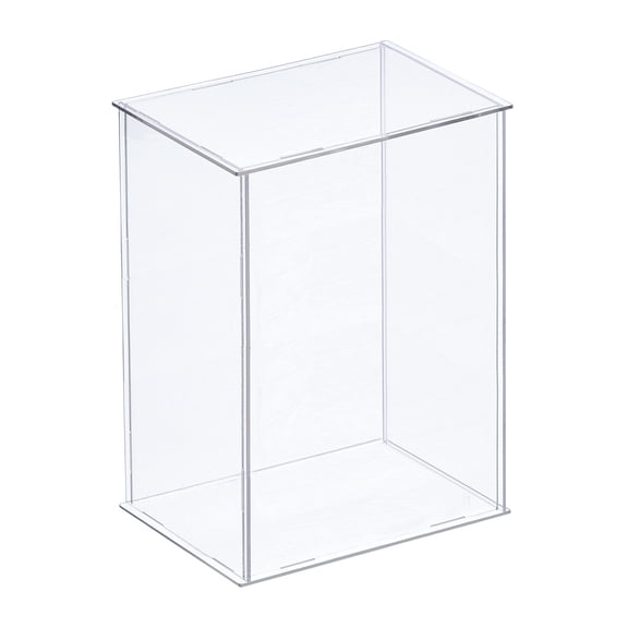 Uxcell Acrylic Display Case Plastic Box Cube Storage Box Assemble Dustproof Showcase 6.3x4.3x8 Inch