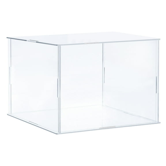 Uxcell Acrylic Display Case Plastic Box Cube Storage Box Assemble Dustproof Showcase 6.3x6.3x4.1 Inch