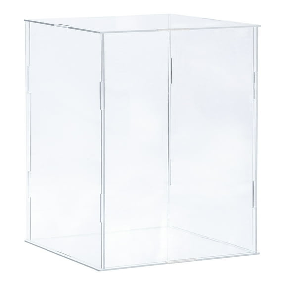 Uxcell Acrylic Display Case Plastic Box Cube Storage Box Assemble Dustproof Showcase 6.3x6.3x8 Inch