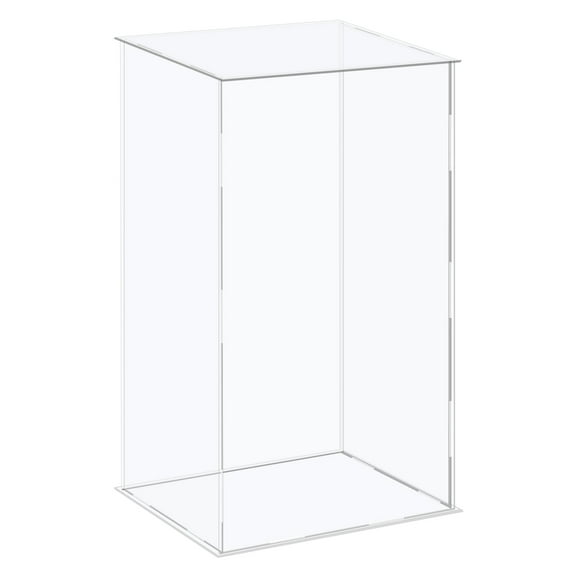 Uxcell Acrylic Display Case Plastic Box Cube Storage Box Clear Assemble Showcase 26x21x41cm for Collectibles