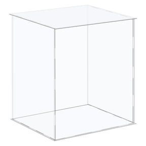 Uxcell Acrylic Display Case Plastic Box Cube Storage Box Clear Assemble Showcase 31x31x41cm for Collectibles