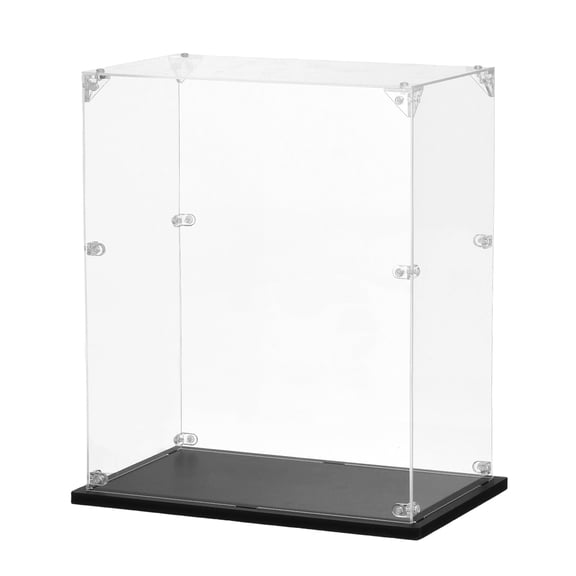 Uxcell Acrylic Display Case Plastic Box Cube Storage Box Clear Small Assemble Dustproof Showcase 9.8x6x11.8 inch for Collectibles Items