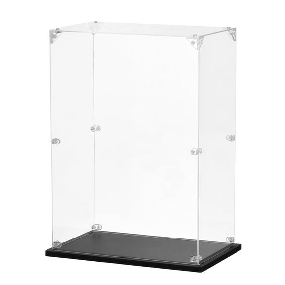 Uxcell Acrylic Display Case Plastic Box Cube Storage Box Clear Small Assemble Dustproof Showcase 25x15x35cm