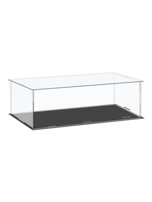 Acrylic Display Case Plastic Box Cube Storage Box Clear Small Assemble Dustproof Showcase 36x16x10.5cm