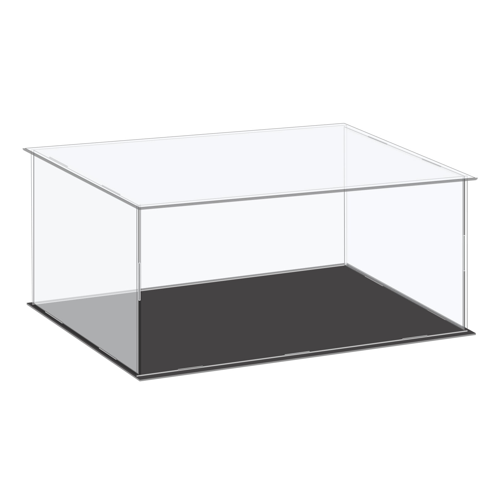 Uxcell Acrylic Display Case Plastic Box Cube Storage Box Clear Small ...