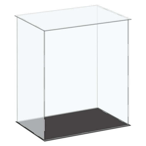 Uxcell Acrylic Display Case Plastic Box Cube Storage Box Clear Small Assemble Dustproof Showcase 14.1x8.2x16" for Collectibles Items