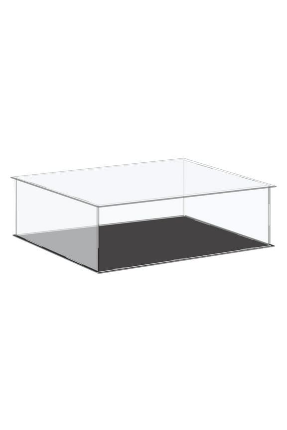 Acrylic Display Case Plastic Box Cube Storage Box Clear Small Assemble Dustproof Showcase 36x26x10.5cm