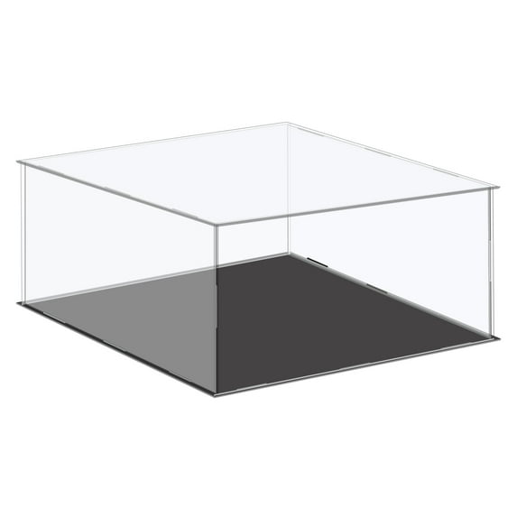 Uxcell Acrylic Display Case Plastic Box Cube Storage Box Clear Small Assemble Dustproof Showcase 36x36x15.5cm