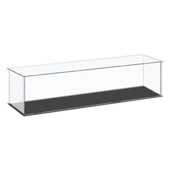 Uxcell Acrylic Display Case Plastic Box Cube Storage Box Clear Small Assemble Dustproof Showcase 16.1x4.3x4.1" for Collectibles Items