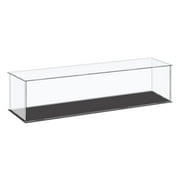 Uxcell Acrylic Display Case Plastic Box Cube Storage Box Clear Small Assemble Dustproof Showcase 16.1x4.3x4.1" for Collectibles Items