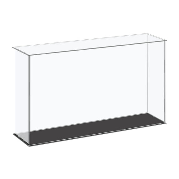 Uxcell Acrylic Display Case Plastic Box Cube Storage Box Clear Small Assemble Dustproof Showcase 16.1x4.3x10" for Collectibles Items