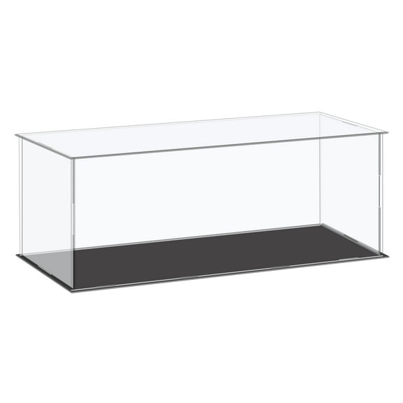Uxcell Acrylic Display Case Plastic Box Cube Storage Box Clear Small Assemble Dustproof Showcase 41x16x15.5cm