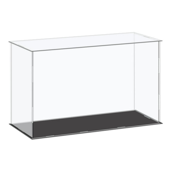 Uxcell Acrylic Display Case Plastic Box Cube Storage Box Clear Small Assemble Dustproof Showcase 41x16x25.5cm
