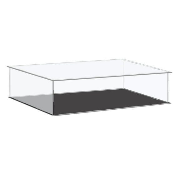 Uxcell Acrylic Display Case Plastic Box Cube Storage Box Clear Small Assemble Dustproof Showcase 41x26x10.5cm