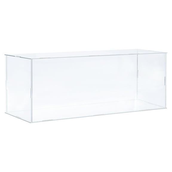 Uxcell Acrylic Display Case Plastic Box Cube Storage Box Transparent Assemble Showcase 41x16x15.5cm for Collectibles