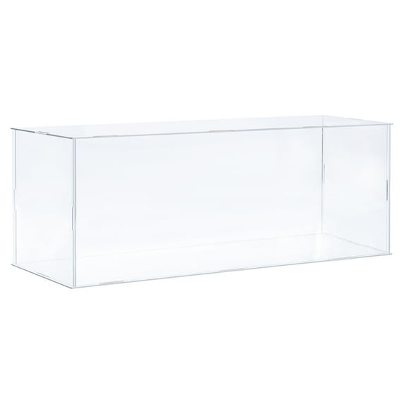 Uxcell Acrylic Display Case Plastic Box Cube Storage Box Transparent Assemble Showcase 41x16x15.5cm for Collectibles