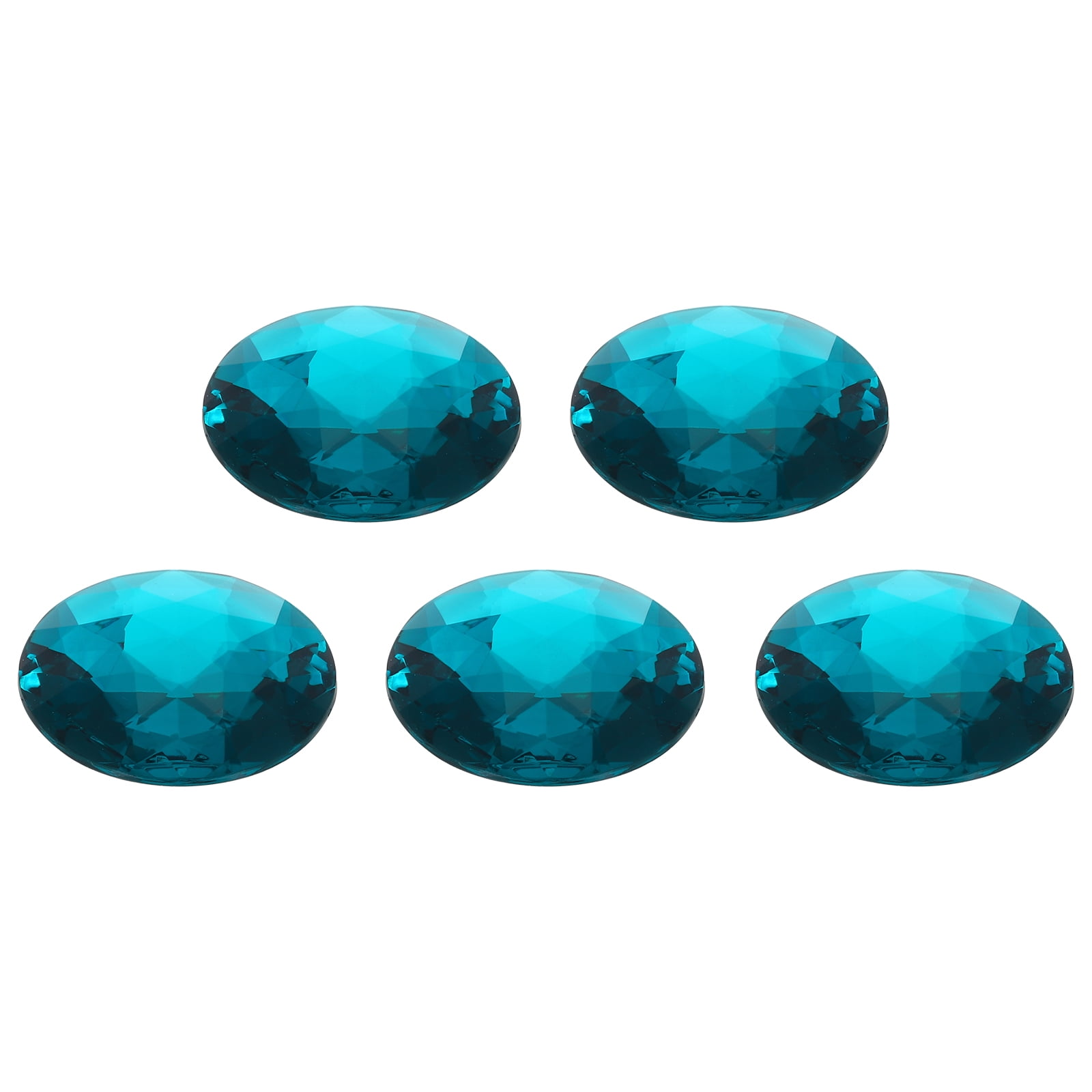 Uxcell Acrylic Flat Back Rhinestones 5 Pcs 2 Inch Round Artificial ...