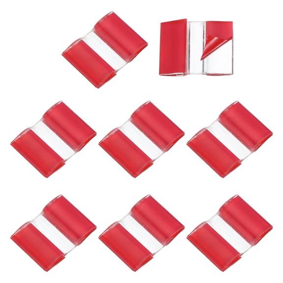 Uxcell Acrylic Flexible Hinges Plastic Self-Adhesive Hinge for Display Stand 35 x 25 mm