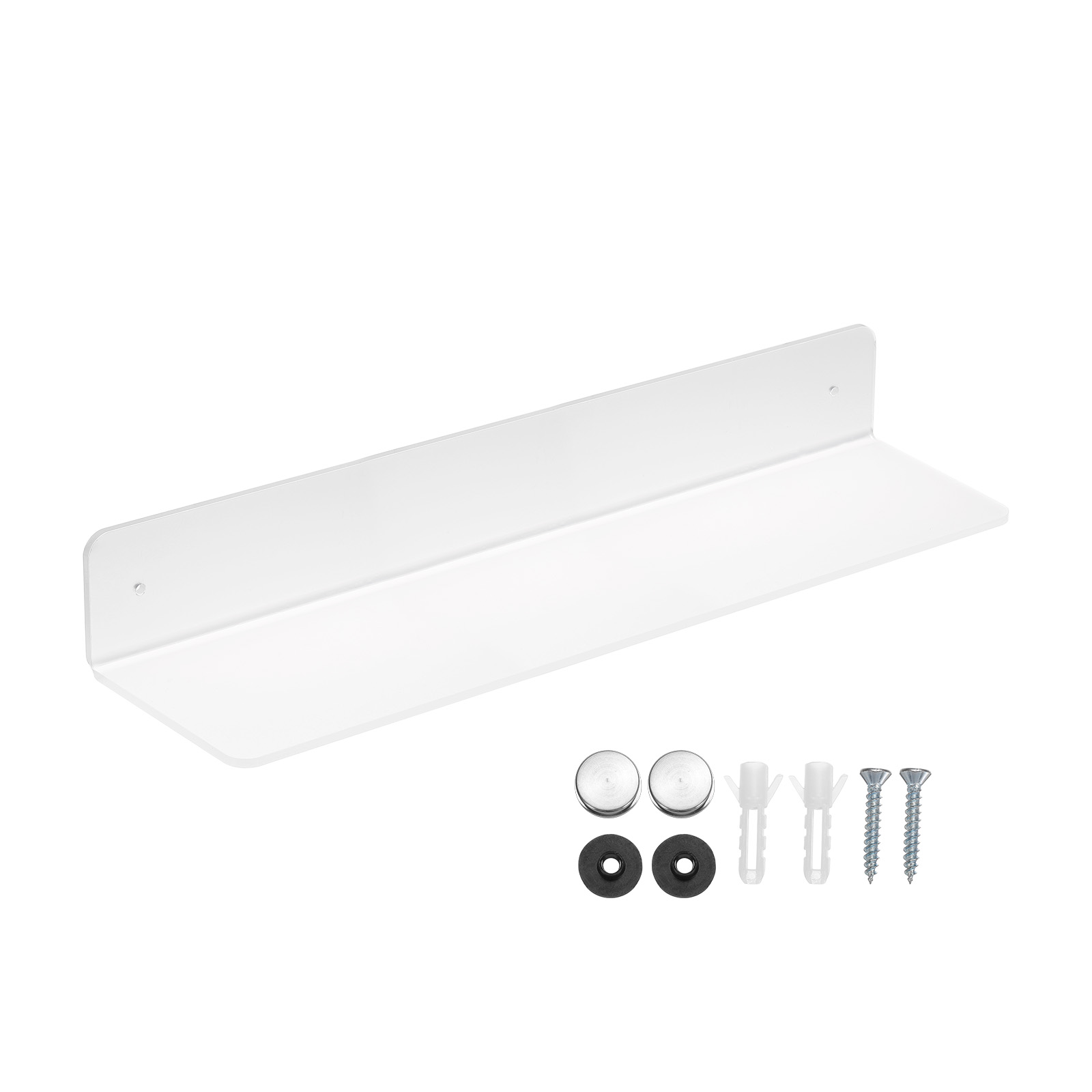 Uxcell Acrylic Floating Shelf 15.75 x 3.94 Inch Floating Wall Mounted