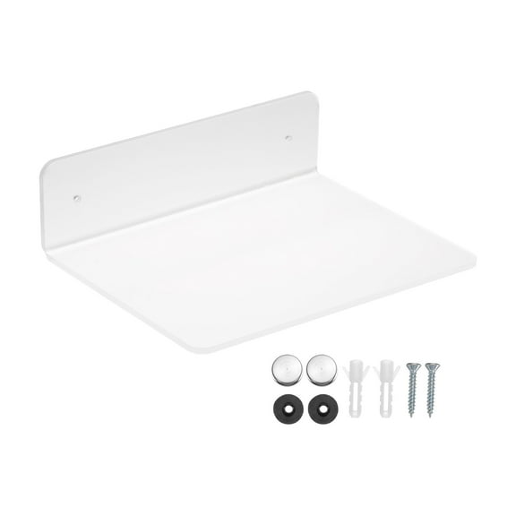 Uxcell Acrylic Floating Shelf 7.87 x 5.91 Inch Floating Wall Mounted Shelves Transparent