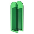 thumbnail image 1 of Uxcell Acrylic Flower Vase, Arch Acrylic Floral Vase Clear Geometric Plastic Decorative Vase Dark Green, 1 of 5