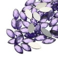 thumbnail image 1 of Uxcell Acrylic Horse Eye Gems Flat Back Artificial Rhinestones for DIY Crafts Bead Wedding Party Light Purple 4x8mm, 1 of 7